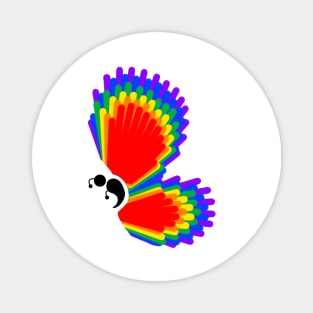 Rainbow Wings Semicolon Butterfly Magnet